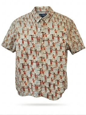 MEN'S - Original Penguin Heritage Slim Fit Button Up Shirt - Human Tower Castel